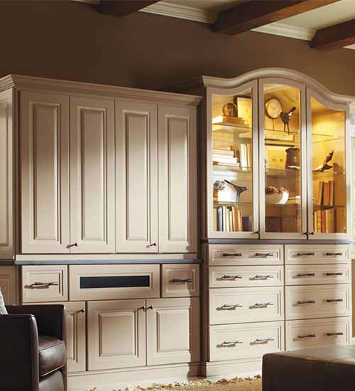 Hollibrune Custom Hutch and with attached storage Cabinet Portobella Opaque